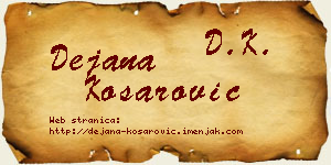 Dejana Košarović vizit kartica